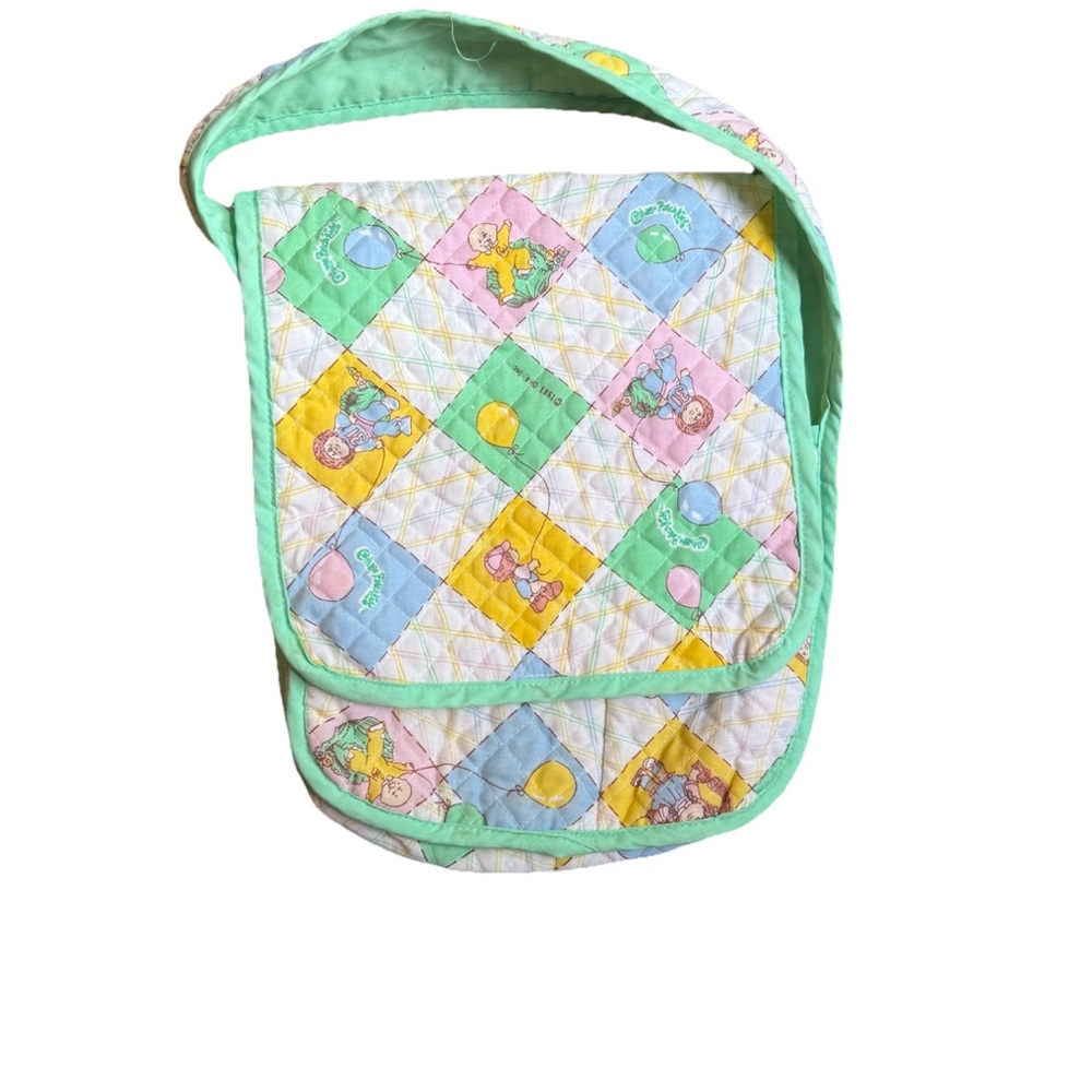 Vintage 1982 Quilted Cabbage Patch Kids Diaper Bag Balloon Print Shoulder Strap